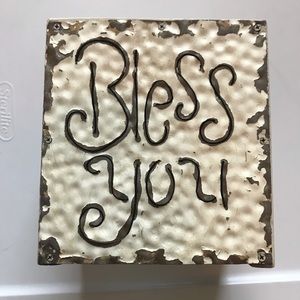Tissue box cover “bless you”